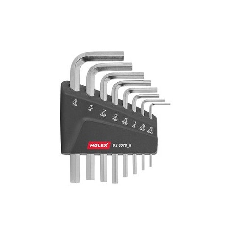 Holex L-wrench Set, 8 Pc, 5/64 to 5/16 inch 626078 8